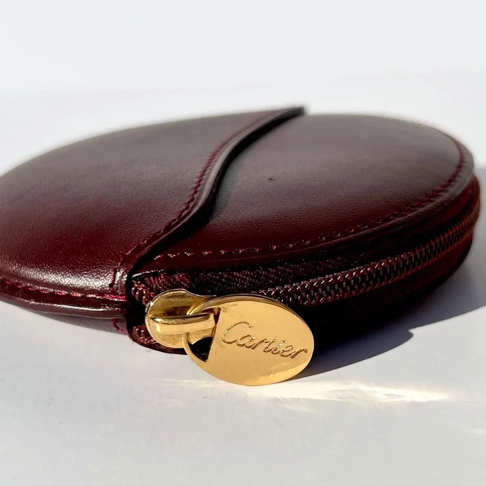 Cartier Burgundy Leather Coin Purse EUC